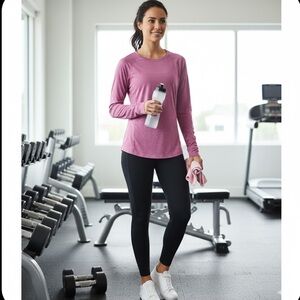 GSX Gander Mountain Sports Long Sleeved Top Pink Size Small Thumbholes Active